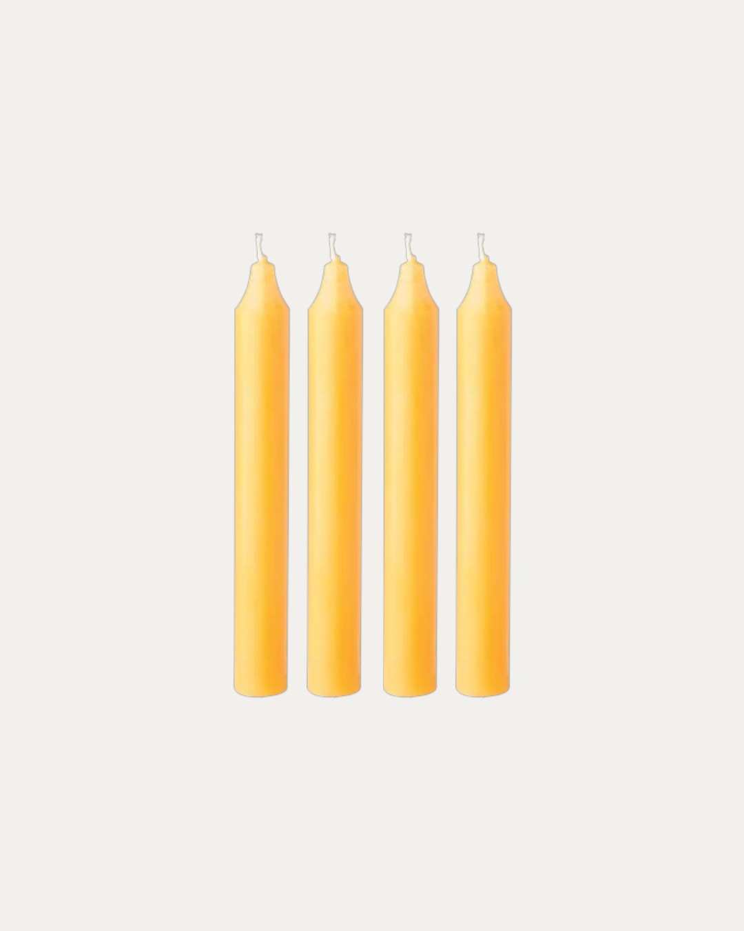 Pack 4 Velas Pequeñas Amarillas